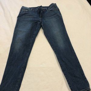 LOFT dark wash relaxed skinny jeans